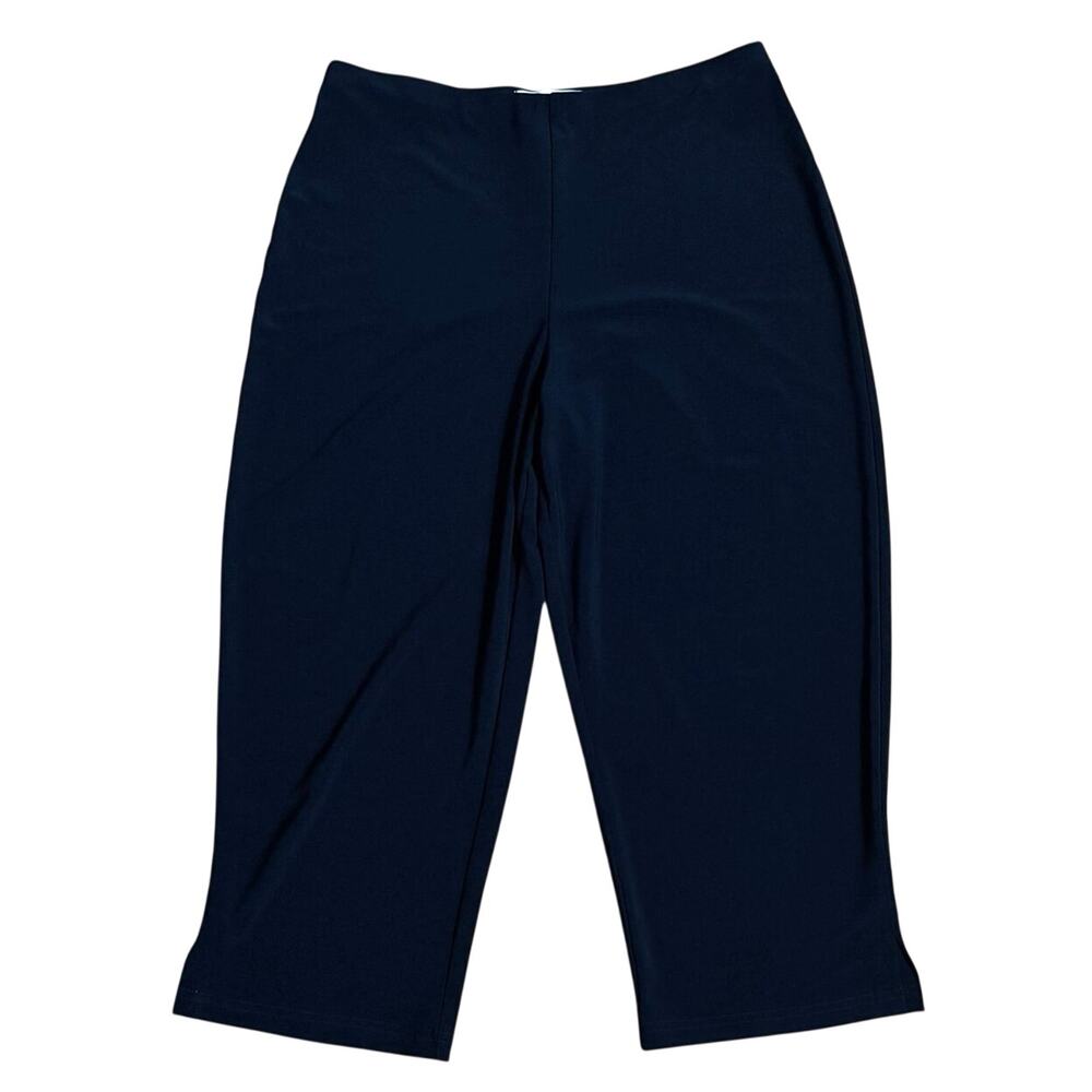 Sympli Size 8 Crop Pull On Pants Navy Blue Minimalist Capsule